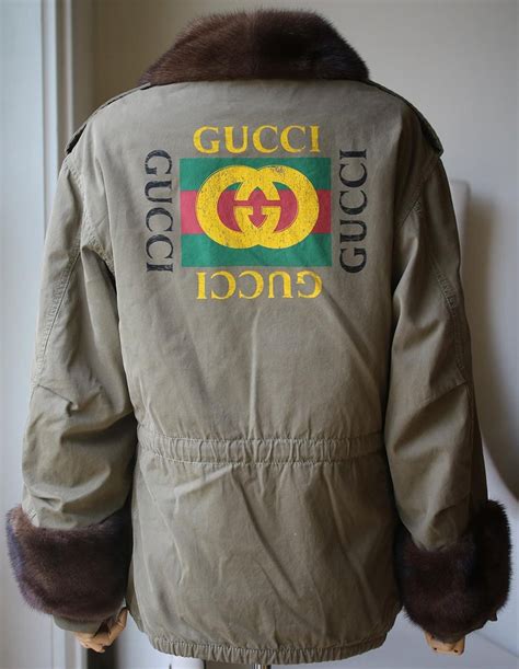 gucci mink fur trim jacket